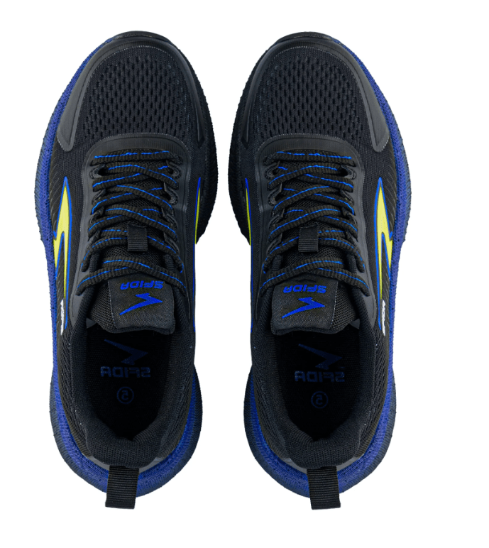 Load image into Gallery viewer, Sfida Zephyr Boys Performance Runner Lace Up - Black/Royal/Lime Shoes
