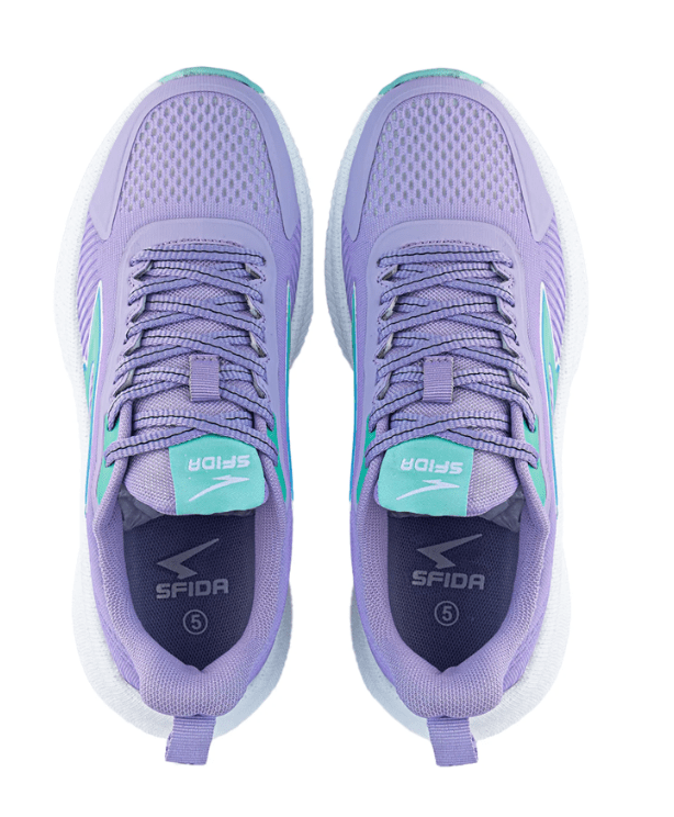 Load image into Gallery viewer, Sfida Zephyr Girls Performance Runner Lace Up - Lilac/Mint Shoes
