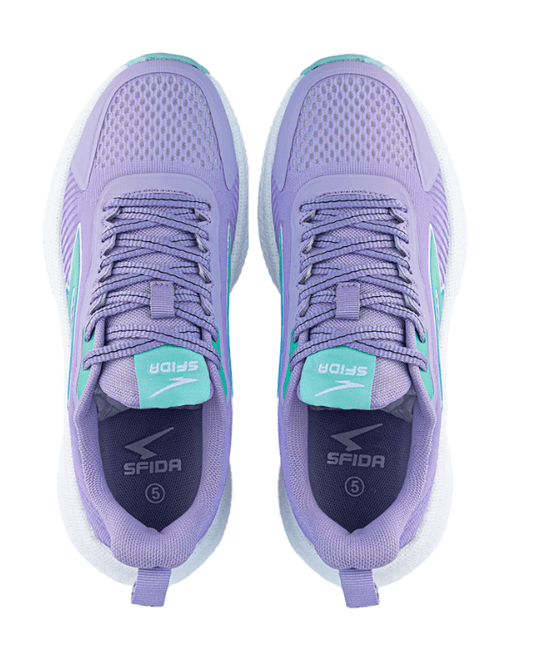 Sfida Zephyr Girls Performance Runner Lace Up - Lilac/Mint Shoes