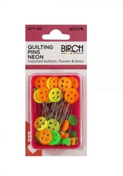 Birch Pins Quilting Neon Plastic Box