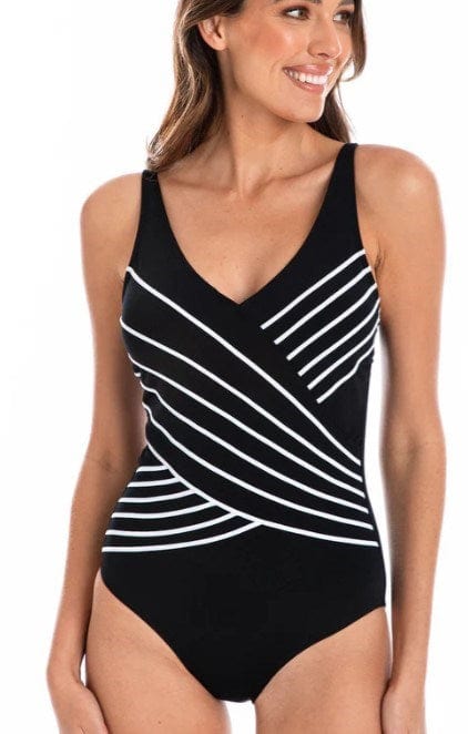 Togs Womens Cross Over Chlorine Resistant Swimsuit