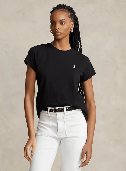 Ralph Lauren Womens Cotton Jersey Crewneck Tee