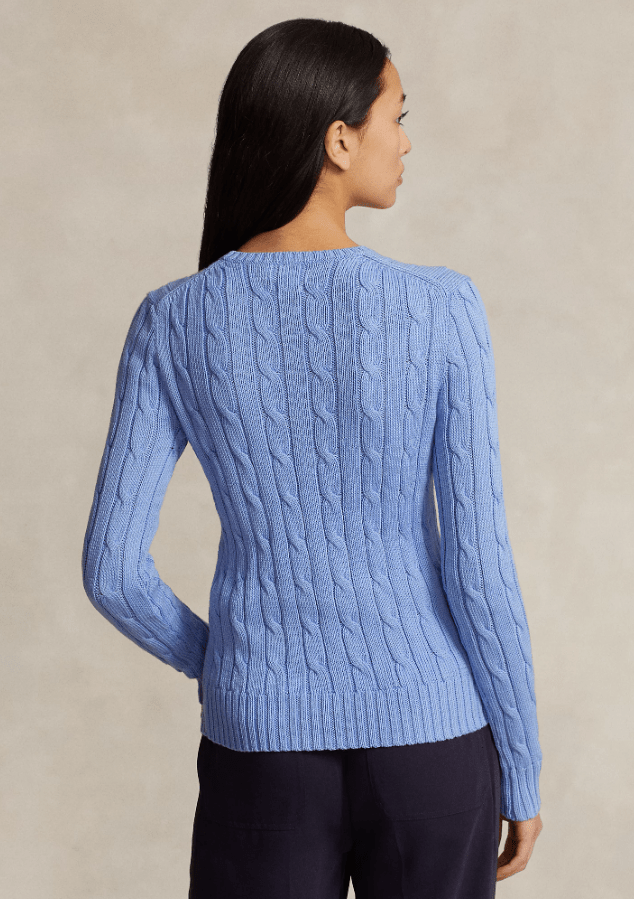 Load image into Gallery viewer, Ralph Lauren Womens Cable-Knit Cotton Crewneck Jumper
