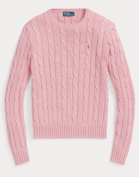 Ralph Lauren Womens Cable-Knit Cotton Crewneck Jumper