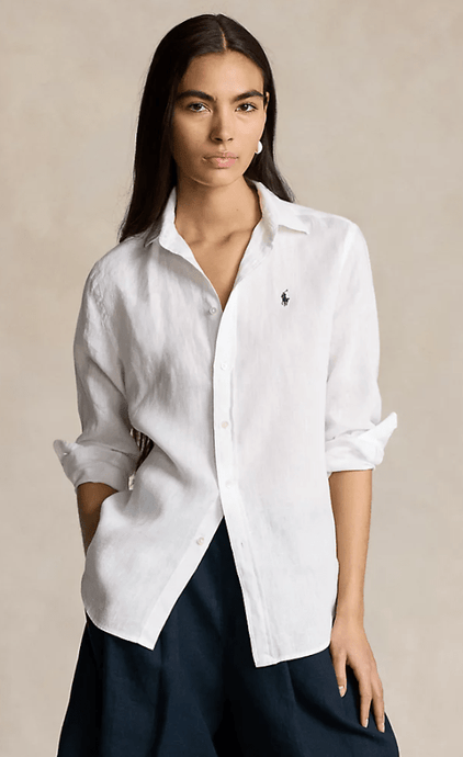 Ralph Lauren Womens Relaxed Fit Linen Shirt