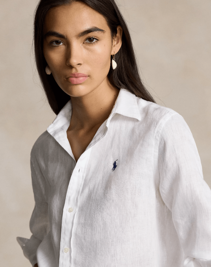 Load image into Gallery viewer, Ralph Lauren Womens Relaxed Fit Linen Shirt
