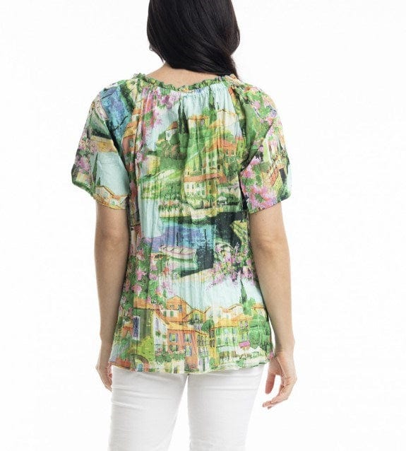 Load image into Gallery viewer, Orientique Womens Bellagio Frill Neckline Top
