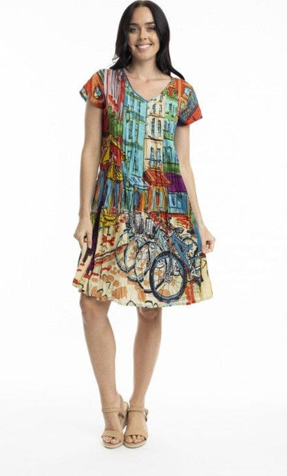 Orientique Womens Printed Cotton Easy Fit Dress