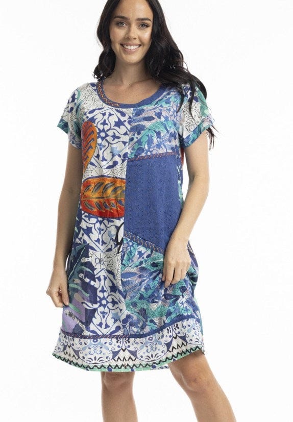 Load image into Gallery viewer, Orientique Womens Cayman Patch Dress
