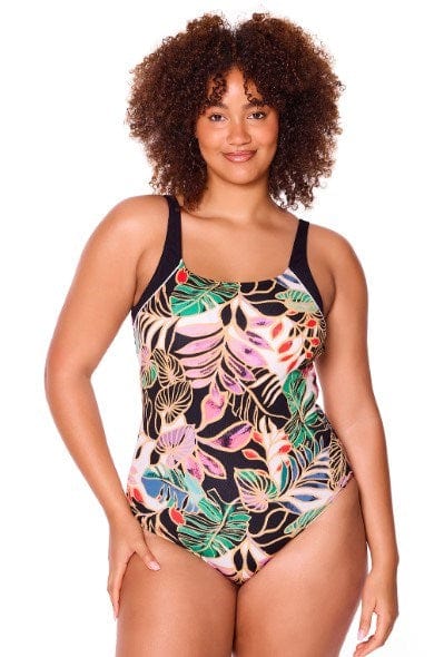 Genevieve Swimwear Womens Raglan One Piece