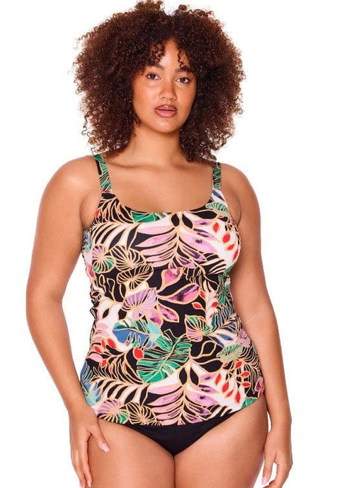 Genevieve Swimwear Womens Scoop Neck Tankini Top