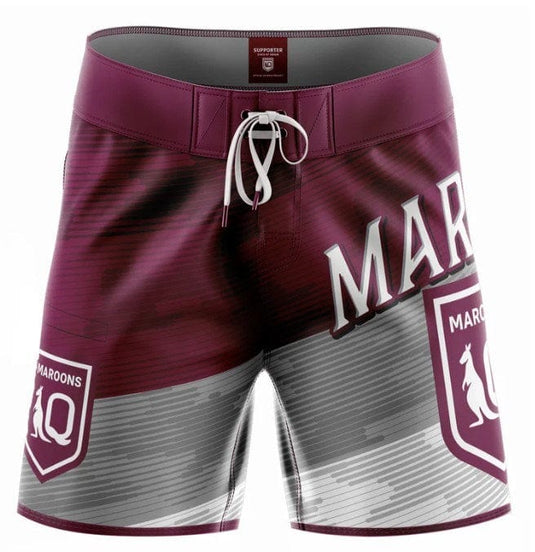 NRL Boys QLD Maroons Barrel Board Shorts