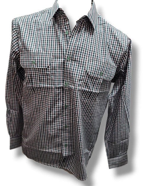 Cipollini Mens Long Sleeve Cotton Yarn Dyed Check Shirt