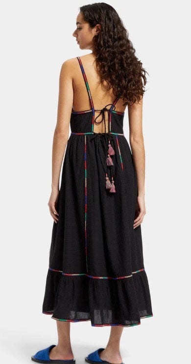 Scotch & Soda Womens Multicolour Embroidery Maxi Dress