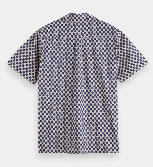 Scotch & Soda Mens Printed Short Sleeved Shirt