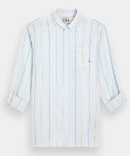 Regular-Fit Yarn-Dyed Striped Shirt