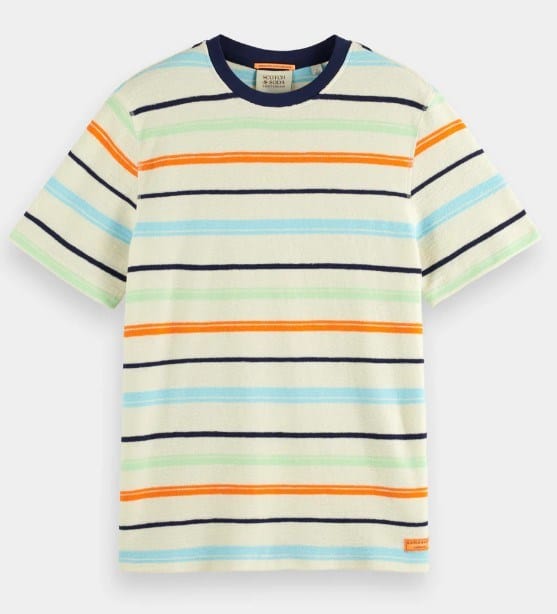 Load image into Gallery viewer, Scotch &amp; Soda Mens Structured Striped T-Shirt
