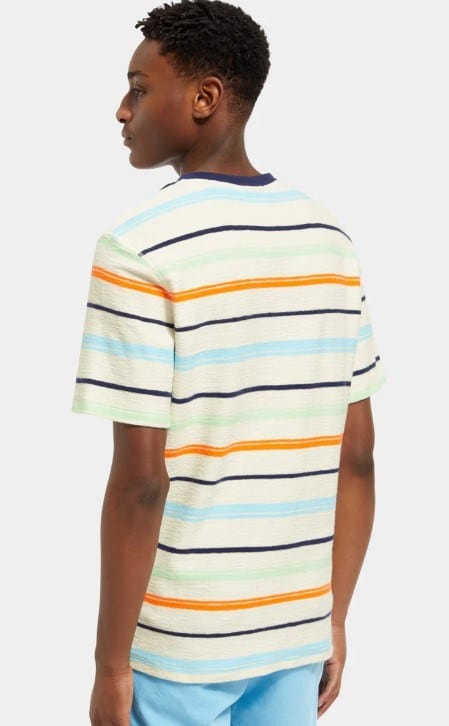 Load image into Gallery viewer, Scotch &amp; Soda Mens Structured Striped T-Shirt
