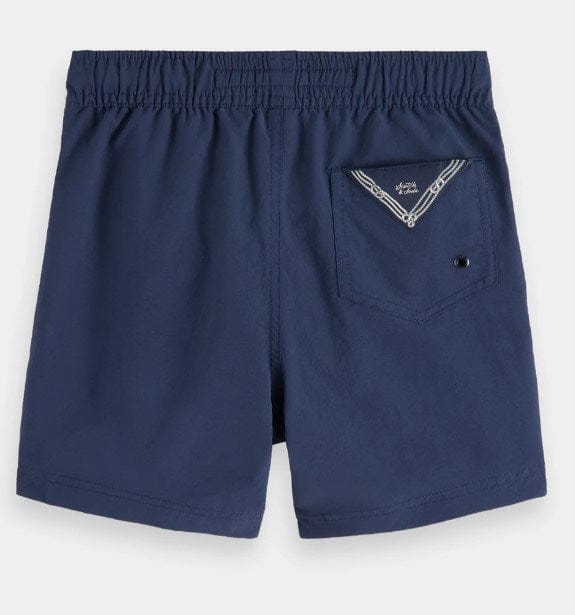 Load image into Gallery viewer, Scotch &amp; Soda Boys Short -Length Placed Artwork Swimshorts
