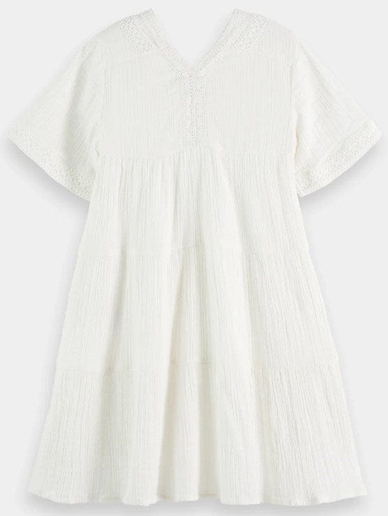 Load image into Gallery viewer, Scotch &amp; Soda Girls Lace Detail Crinkle Cotton Midi
