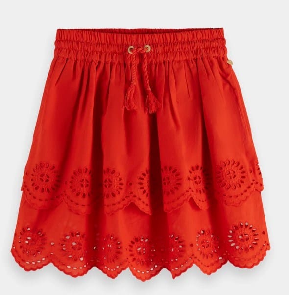 Load image into Gallery viewer, Scotch &amp; Soda Girls Tiered Broderie Anglaise Skirt
