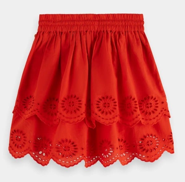 Load image into Gallery viewer, Scotch &amp; Soda Girls Tiered Broderie Anglaise Skirt
