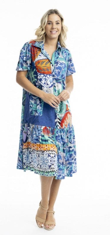 Load image into Gallery viewer, Orientique Womens Cayman Dress Midi Patch
