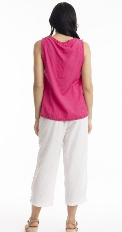 Orientique Womens Essentials Linen Blend Cami