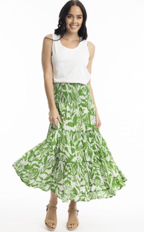 Load image into Gallery viewer, Orientique Womens Hayman Green Skirt
