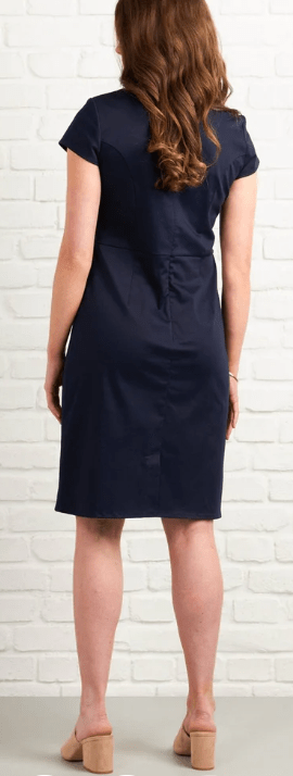 Load image into Gallery viewer, Vassalli Womens Fitted Dress with Cap Sleeve Dress
