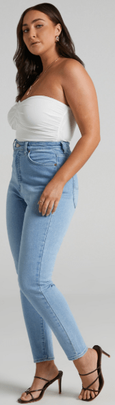 Load image into Gallery viewer, Lee Womens Hour Glass High-Licks Crop. Skinny Fit Optimal Blue Jeans
