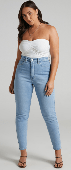 Load image into Gallery viewer, Lee Womens Hour Glass High-Licks Crop. Skinny Fit Optimal Blue Jeans
