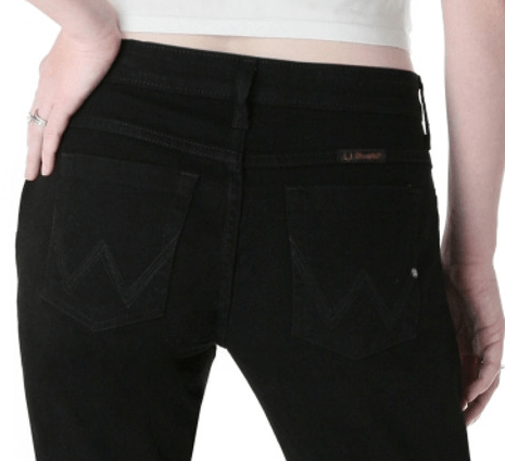 Wrangler Womens Q-Baby Stretch Black Jeans The Ultimate Riding Jean