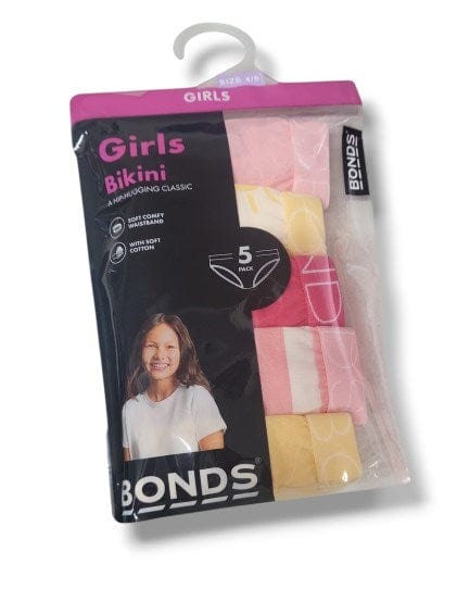 Bonds Girls Multipack Bikini 5 Pack