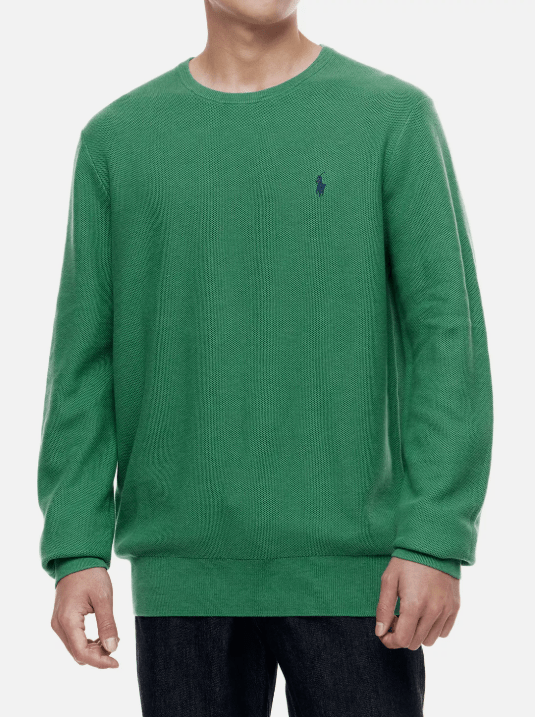 Load image into Gallery viewer, Ralph Lauren Mens Mesh-Knit Cotton Crewneck Jumper
