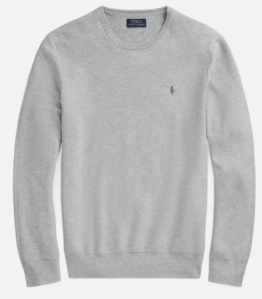 Ralph Lauren Mens Mesh-Knit Cotton Crewneck Jumper