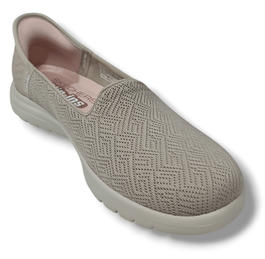 Skechers Shoes Womens Sz 9 Taupe Beige On The Go Flex-clover Slip-on Shoes