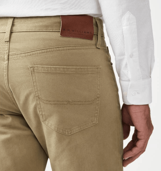 R.M.Williams Mens Ramco Drill Jeans - Khaki