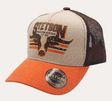 Load image into Gallery viewer, Stetson Longhorn Trucker Cap Orange
