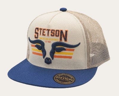 Load image into Gallery viewer, Stetson Longhorn Trucker Cap Blue
