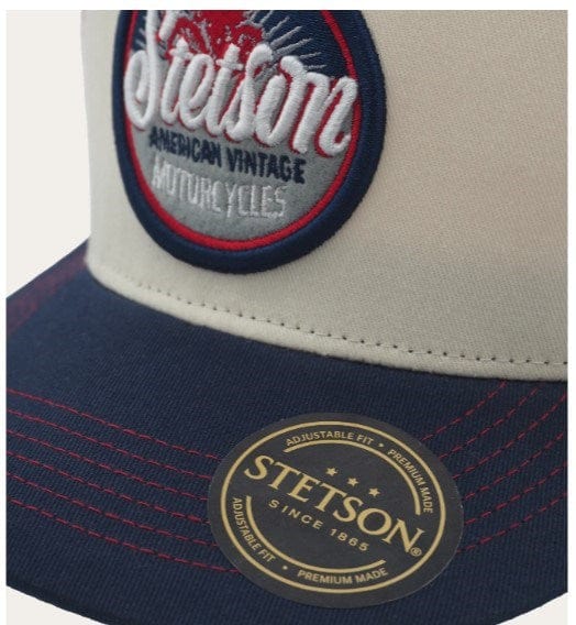 Load image into Gallery viewer, Stetson Mototcycle Trucker Cap Navy
