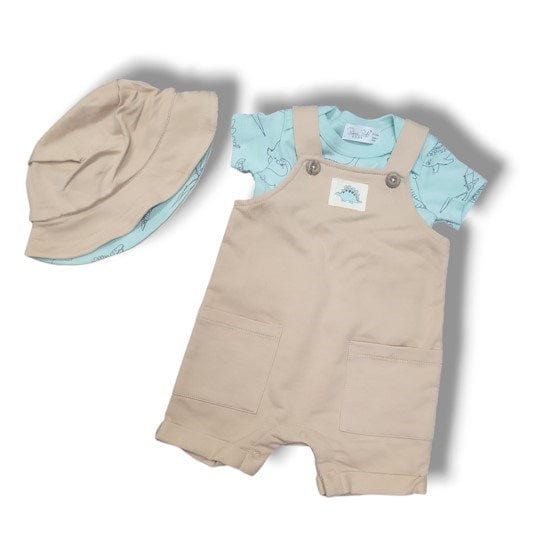 Me Master Baby Dino Dungaree With Hat 3 PCs Set