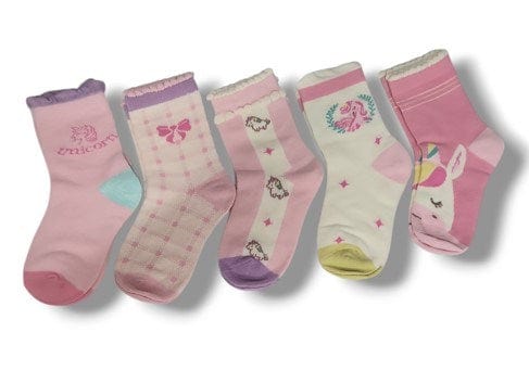 Me Master Girls Unicorn 5 Pcs Socks