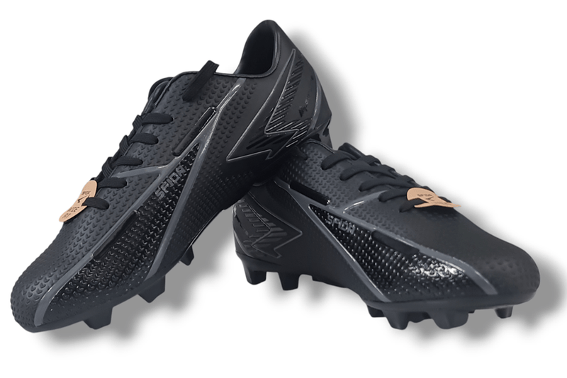 Load image into Gallery viewer, Sfida Junior Kids Strike Senior Wide Fit Football Running Black Shoes
