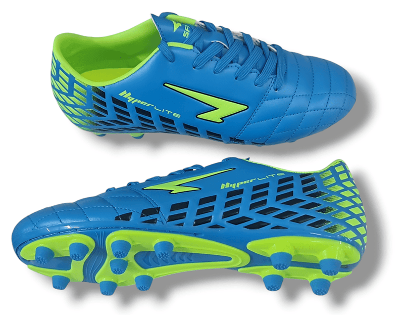 Load image into Gallery viewer, Sfida Junior Kids Katana Junior Football Running Blue/Lime Shoes
