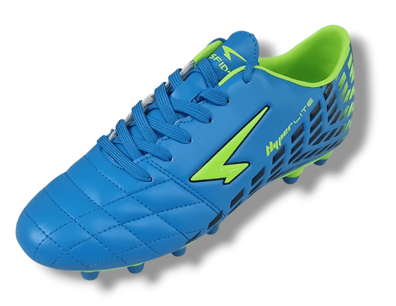 Load image into Gallery viewer, Sfida Junior Kids Katana Junior Football Running Blue/Lime Shoes
