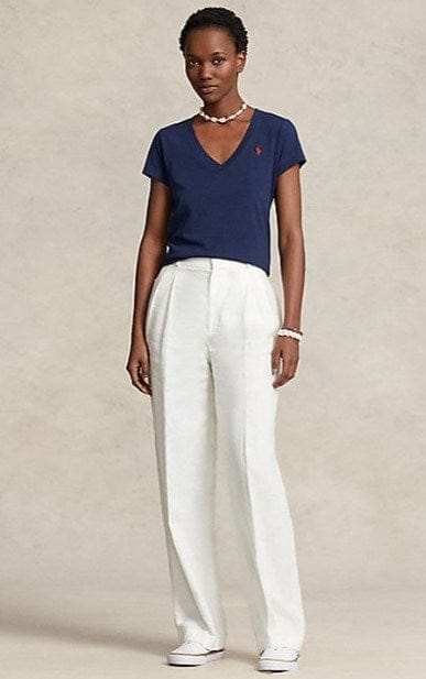 Ralph Lauren Womens Jersey V-Neck T-Shirt