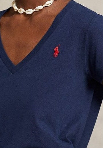 Load image into Gallery viewer, Ralph Lauren Womens Jersey V-Neck T-Shirt
