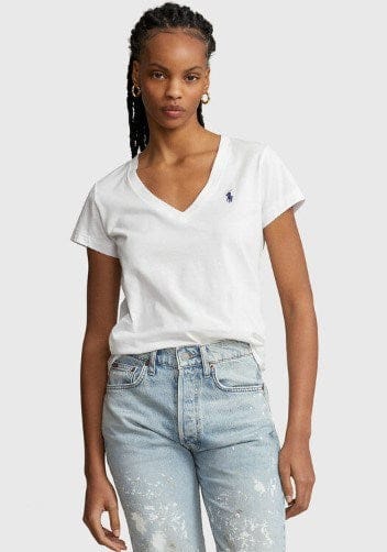 Ralph Lauren Womens Jersey V-Neck T-Shirt