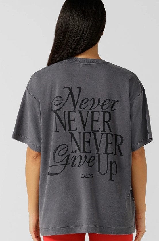 Load image into Gallery viewer, Lorna Jane Womens Never Give Up Washed Boyfriend T-Shirt
